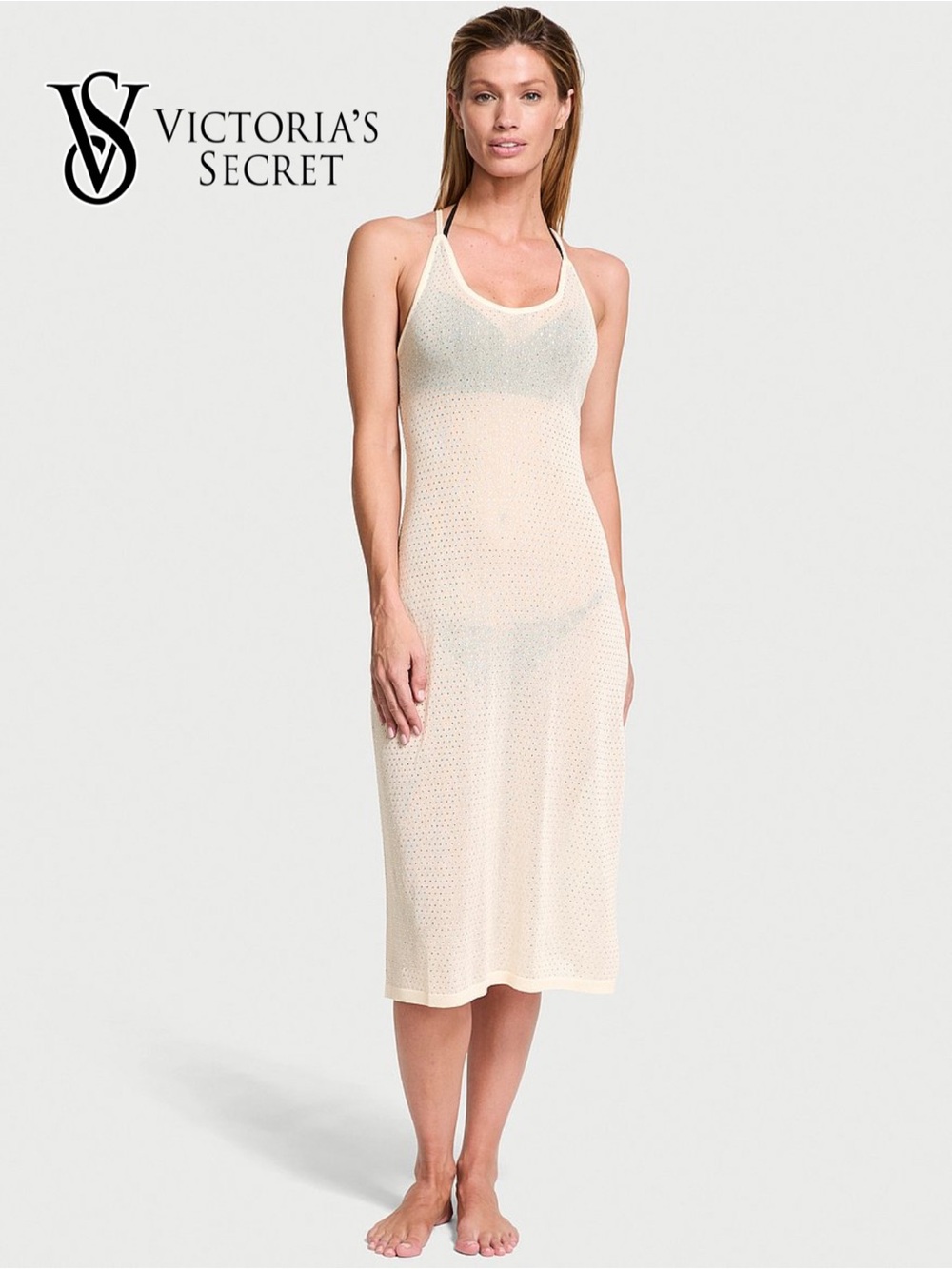 Victoria's Secret Swim Beachwear Diamante Knit Cover-Up Midi Dress